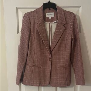 Liverpool Maroon / Mauve and Cream Blazer Size small